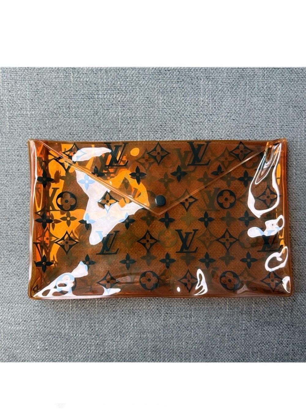 Louis Vuitton monogram PVC transparent swimsuit/beach pouch